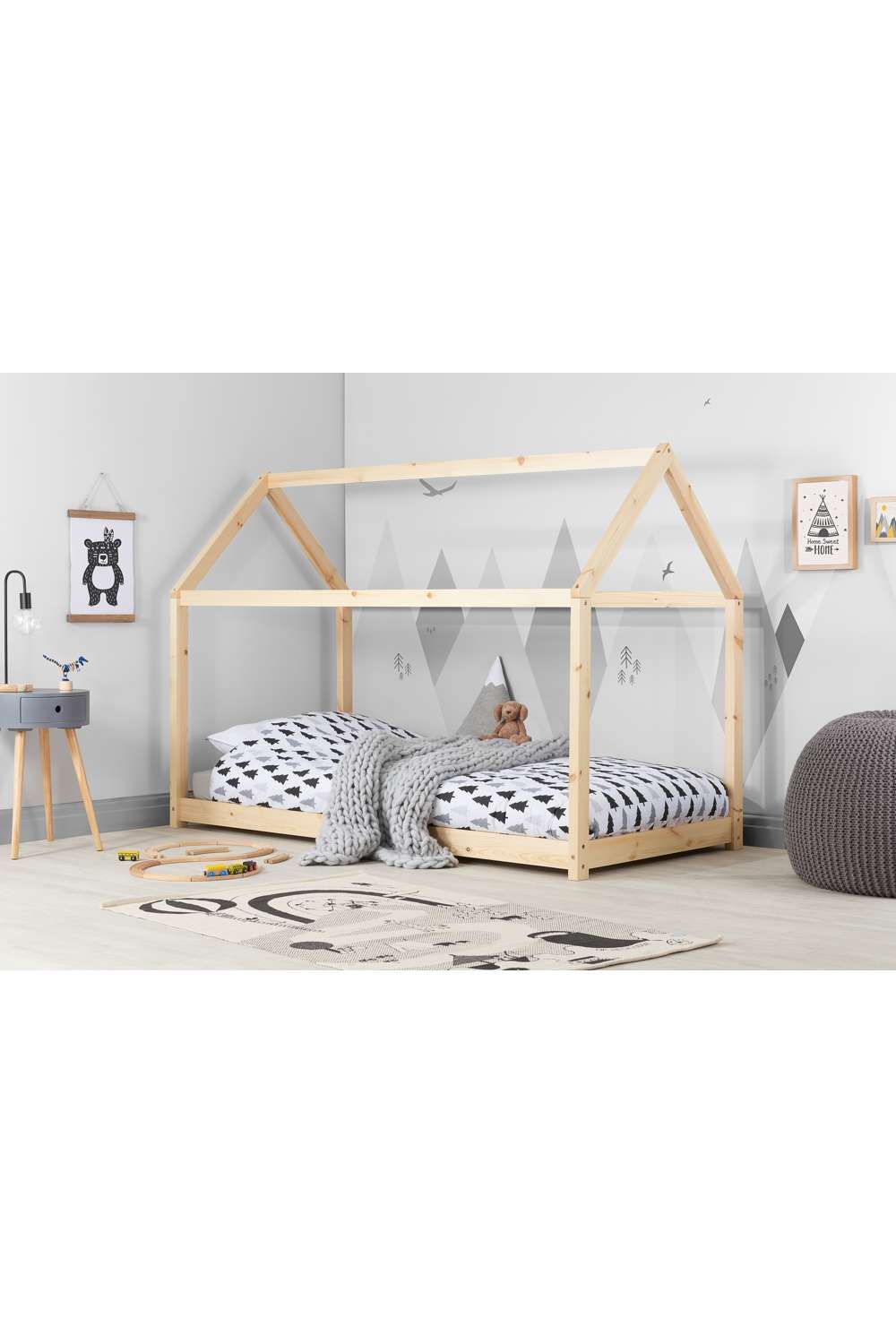 Birlea House Bed in Light Brown