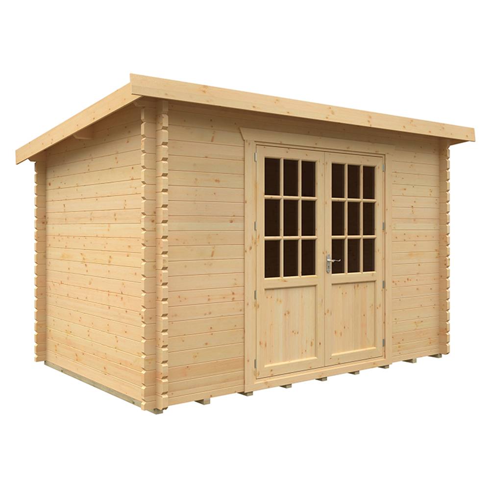 Buttercup Farm 12x8w The Kingsley Plus 44mm Cabin - L355 x W235 x H232.8 cm in Natural