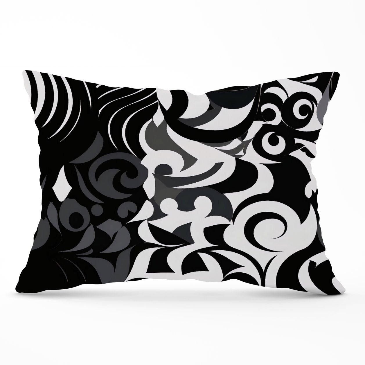 Warren Reed - Designer Black Grey Abstract Cushions