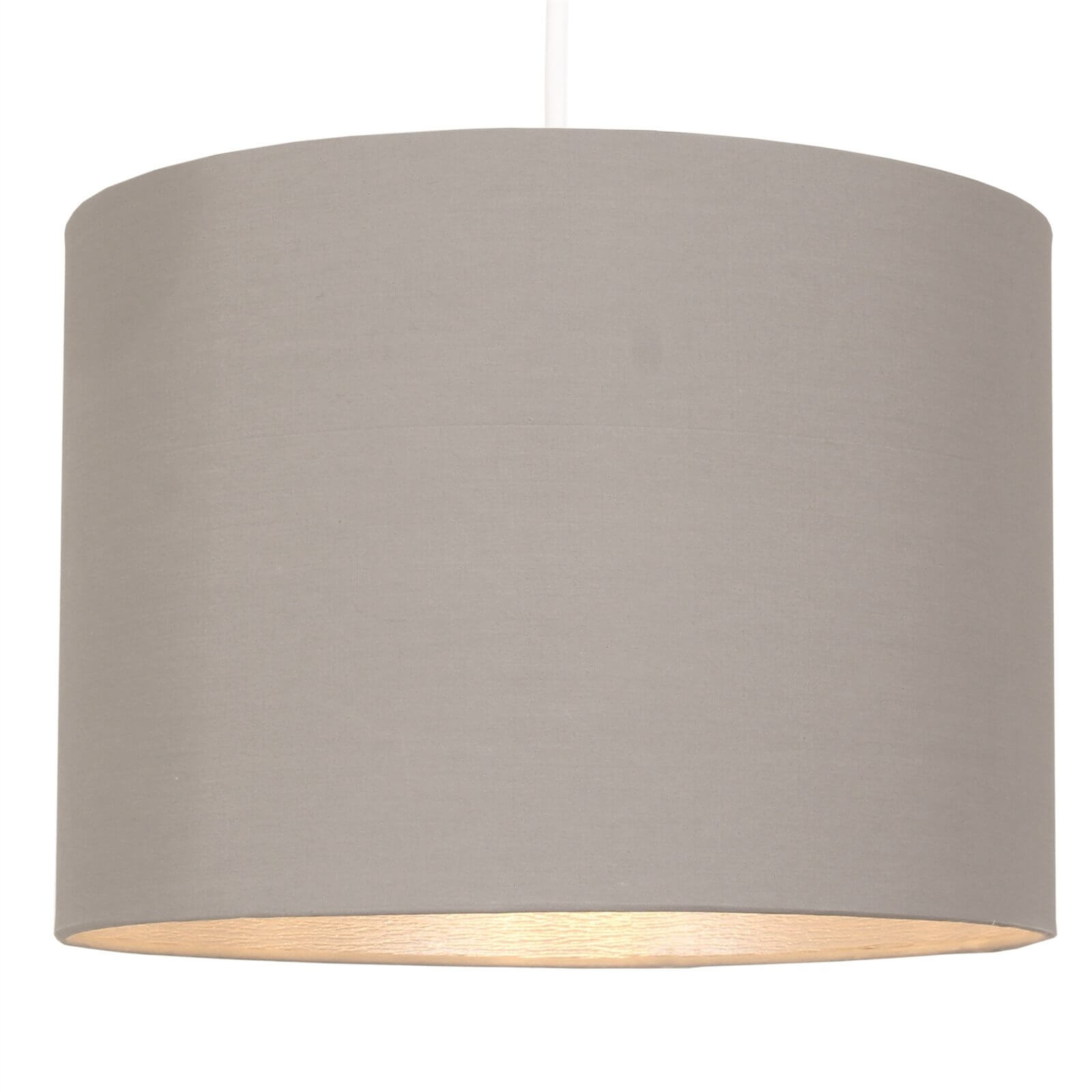 Clark Lamp Shade - Grey with Silver Inner - 40cm