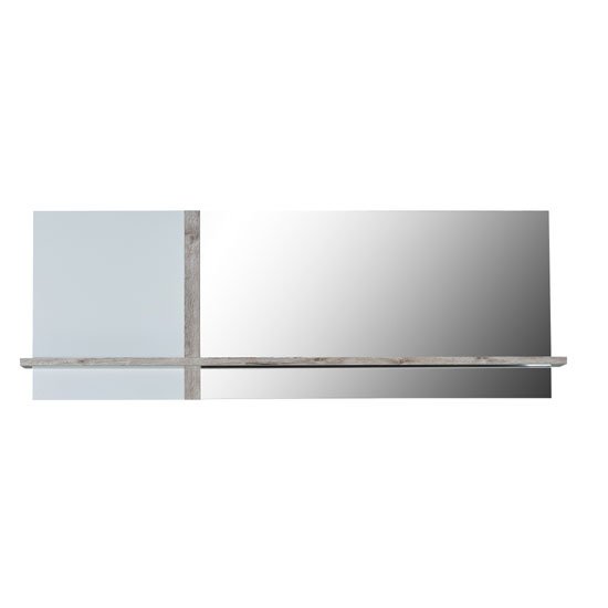 Crossana Wall Mirror In Paper Sherwood With 1 Shelf