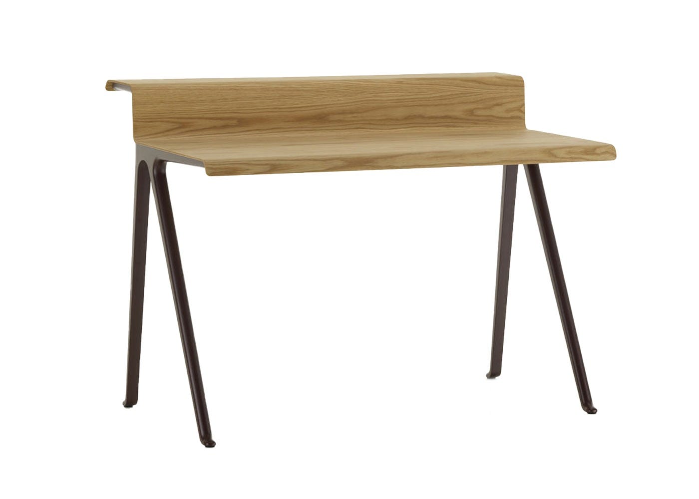 Vitra Courier Desk Light Oak Dark Bordeaux Base