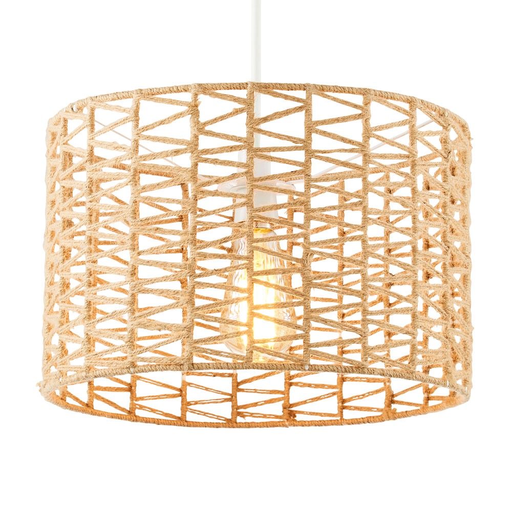 Jute Cylinder Easyfit Shade, Natural