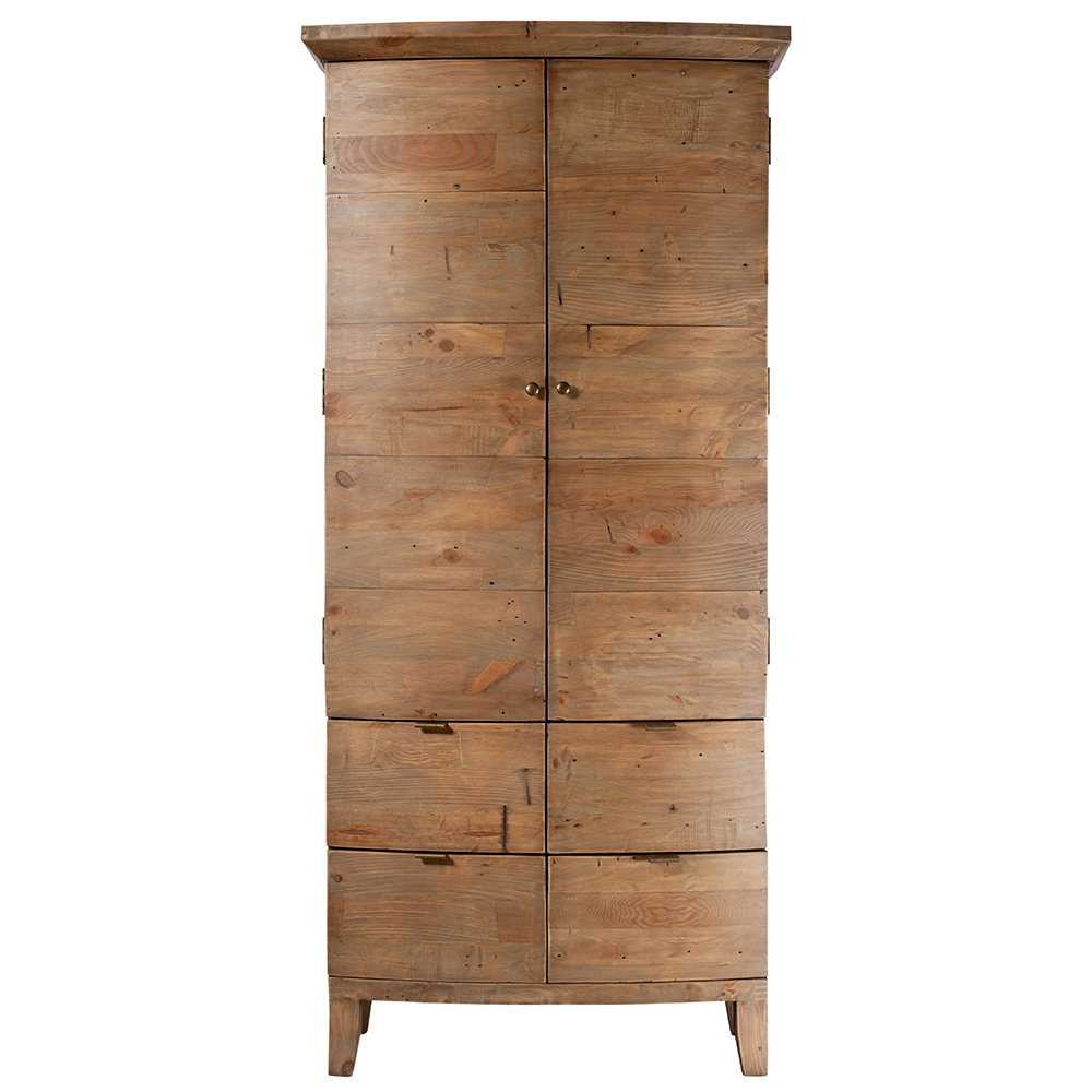Rye Reclaimed Wood Small Double Wardrobe