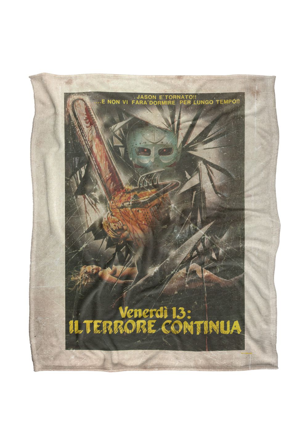 Friday the 13th Blanket, 152x127 cm International Chainsaw Poster Silky Touch Super Soft Throw Blanket in White