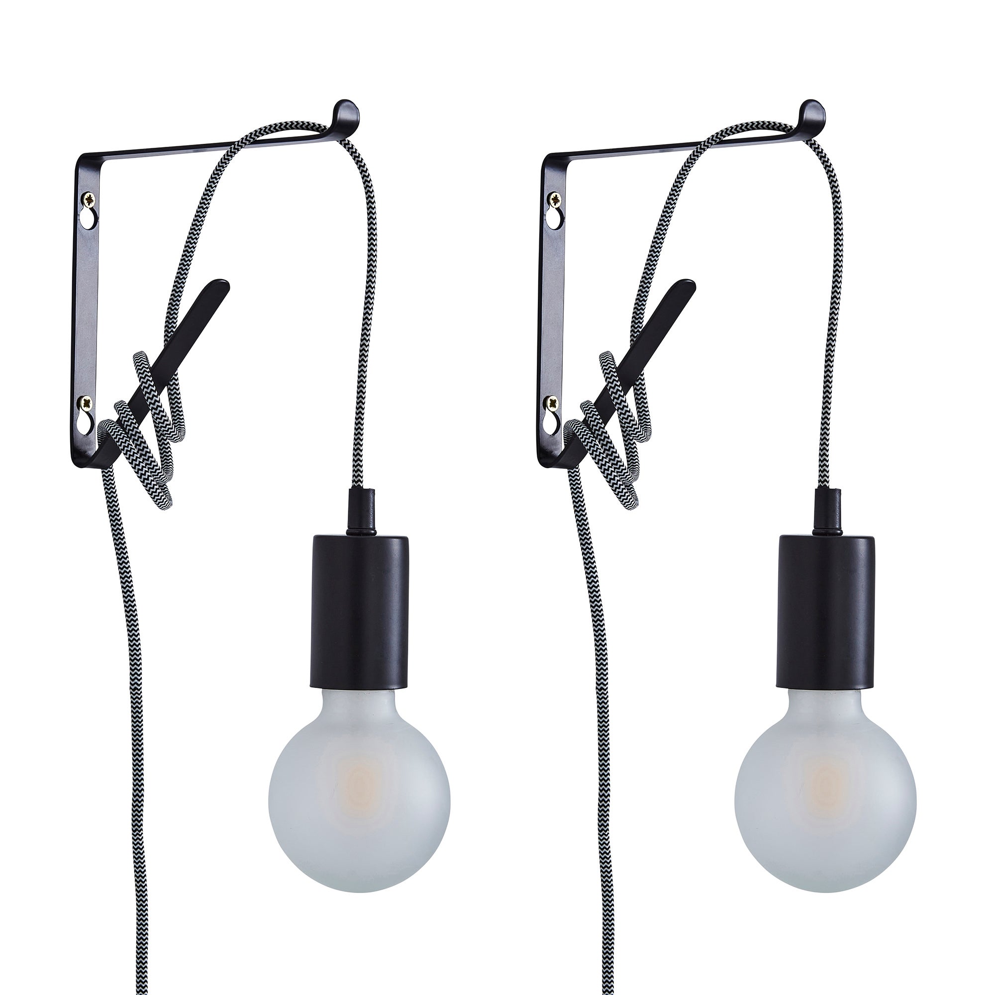 Bradford Plug in Flex Set Twin Pack Matt Black Black