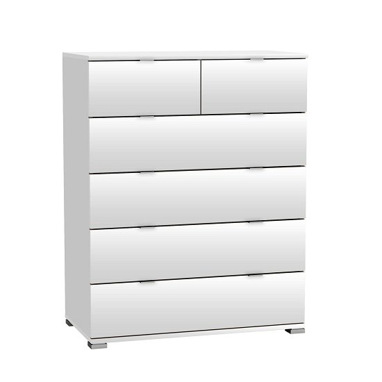 Dylan Wooden Chest Of Drawers In Pearl White