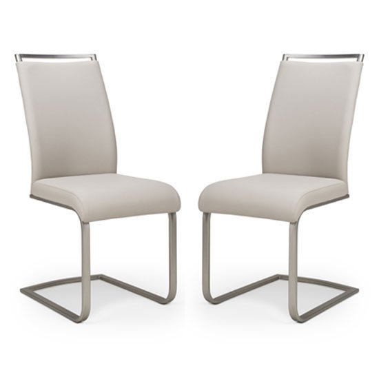 Franklin Taupe Velvet Fabric Dining Chair In A Pair