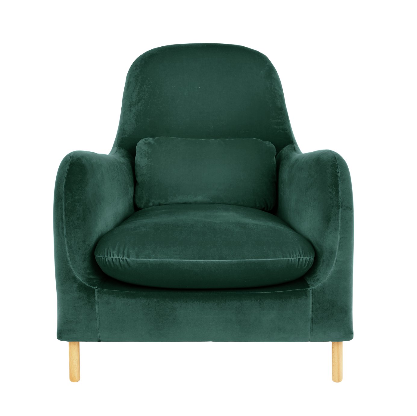 Habitat Smithfield Emerald Green Velvet Armchair