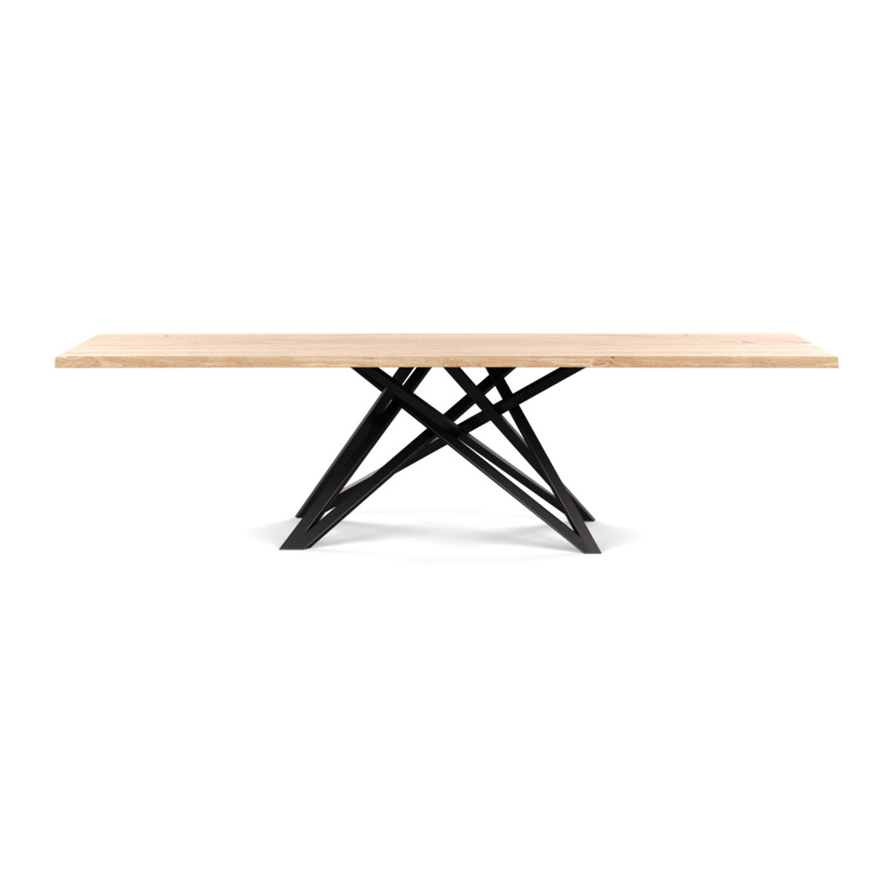 Heal's Vienna Dining Table 280x100cm White Oiled Oak Natural Edge Not Filled