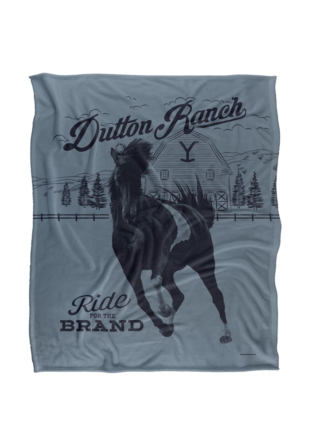 Yellowstone Dutton Horse Ride Silky Touch Super Soft Throw Blanket 152 X 127 cm in White