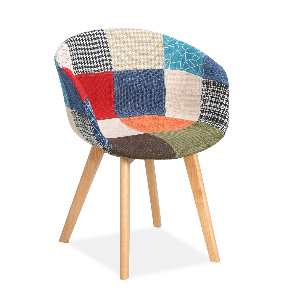 Whittaker Multi-Coloured Patchwork Fabric Chair