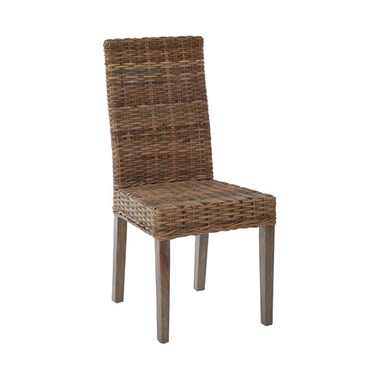 Helvetios Kubu Rattan Dining Chair In Natural