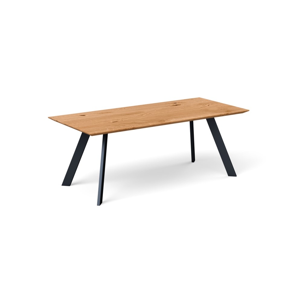 Heal's Madrid Table 280x100cm Natural Oak Chamfered Edge Filled