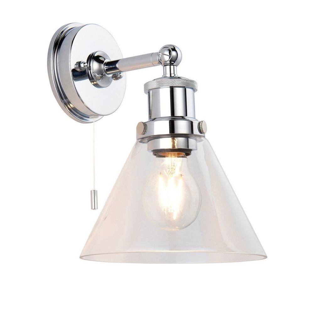 Netlighting 'CATANZARO' Non Dimmable Stylish Contemporary Bathroom Glass Wall Lamp in Grey
