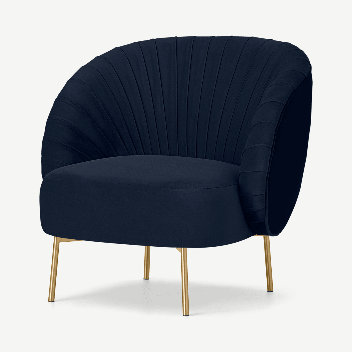 Ilana Accent Armchair, Interstellar Blue Velvet