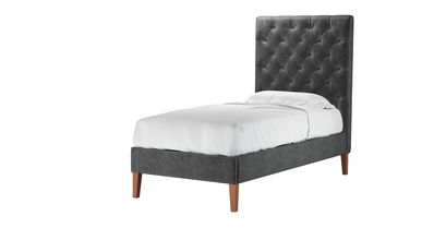 Rosalie 150cm Single Bed in Armour Smart Velvet - sofa.com