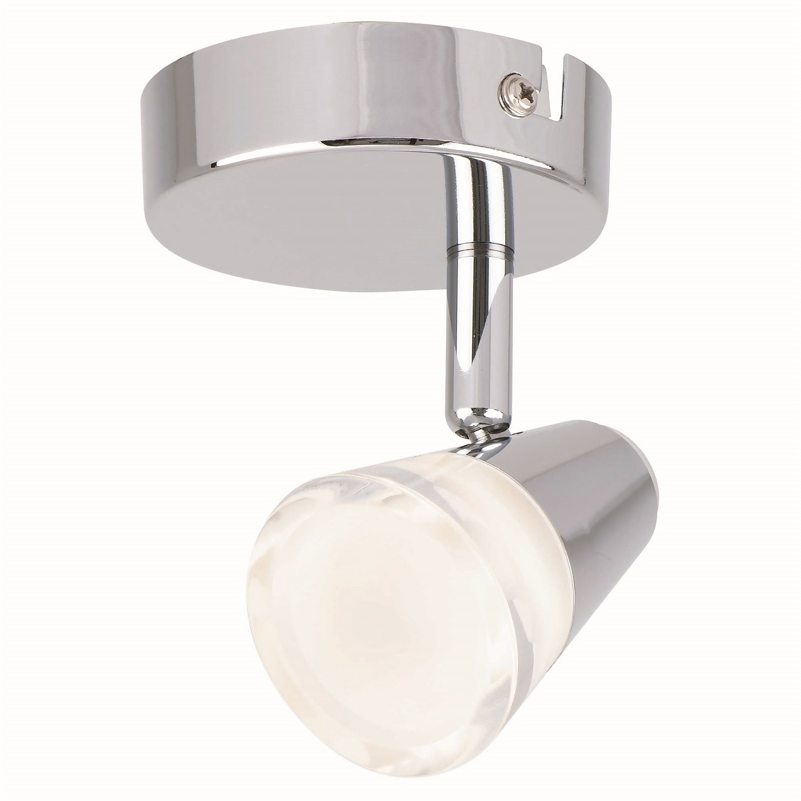 Rhea Single Lamp Spotlight, Polished Chrome