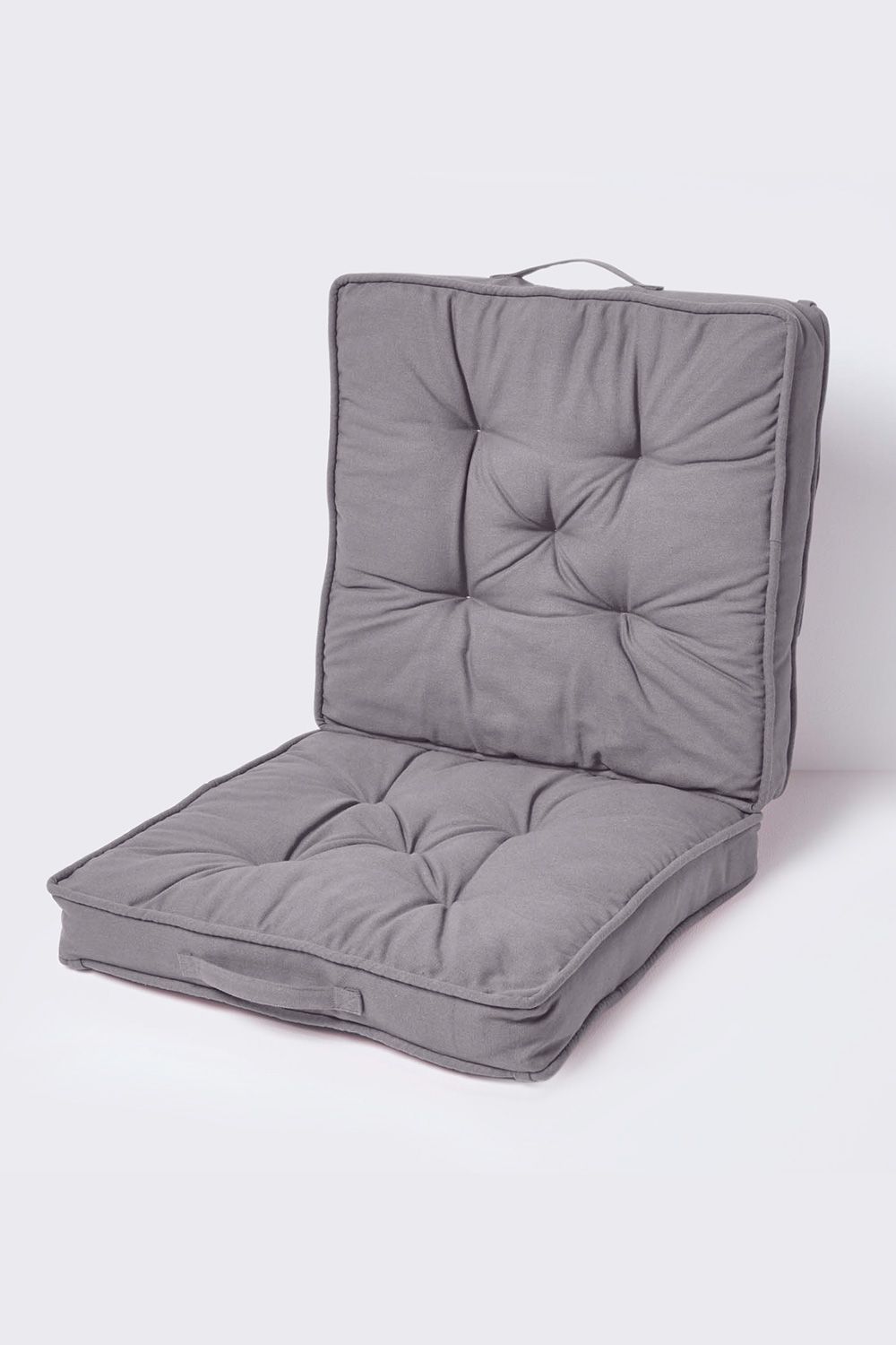 Homescapes Cotton Travel Support Booster Cushion in Charcoal