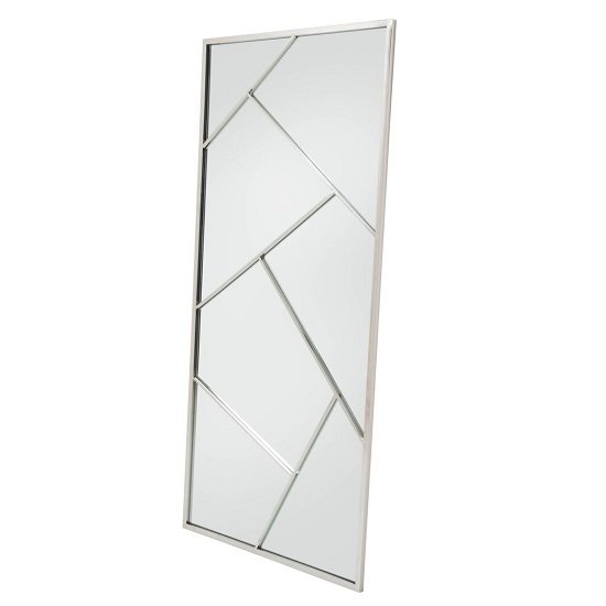 Betty Contemporary Floor Standing Mirror With Silver Frame