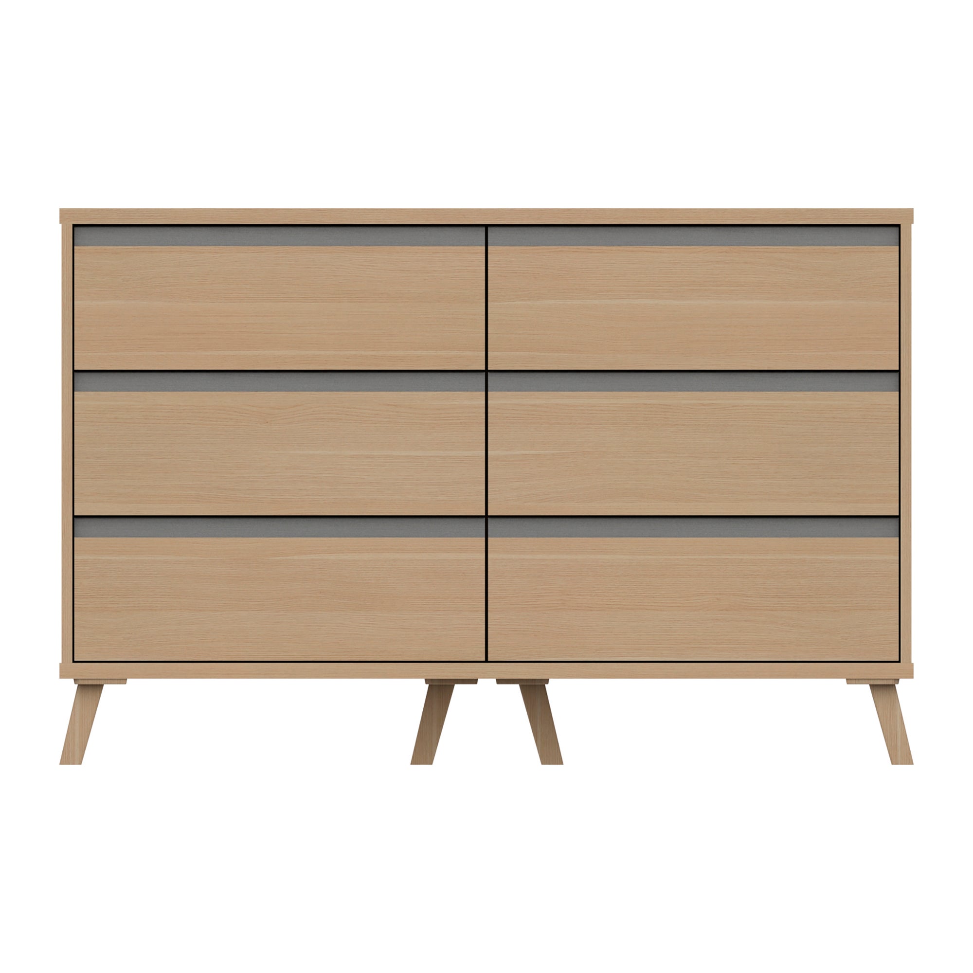 Jenson 6 Drawer Wide Chest Brown