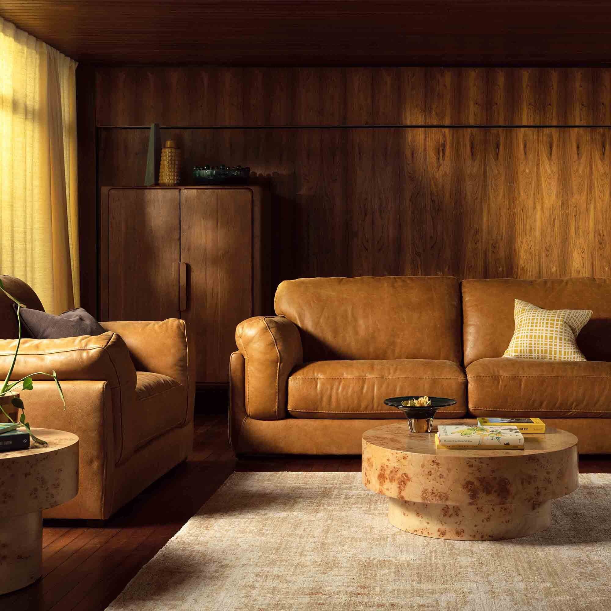 Ledbury 1.5 Seater Sofa, Brown Leather | Barker & Stonehouse 2