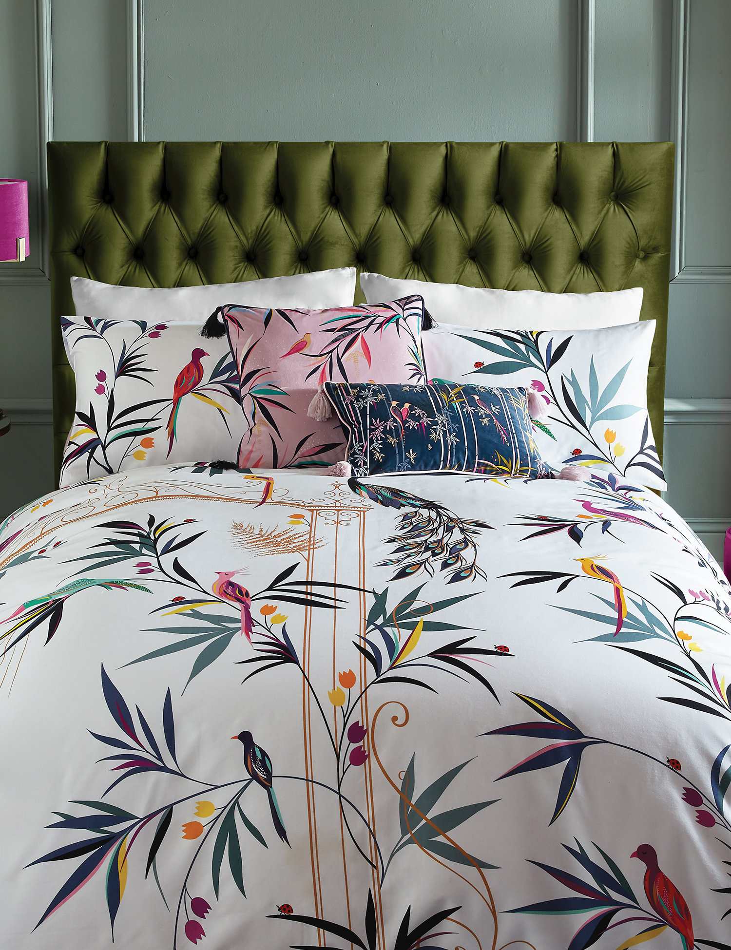 M&S Sara Miller 2 Pack Cotton Enchanted Gate Pillowcases