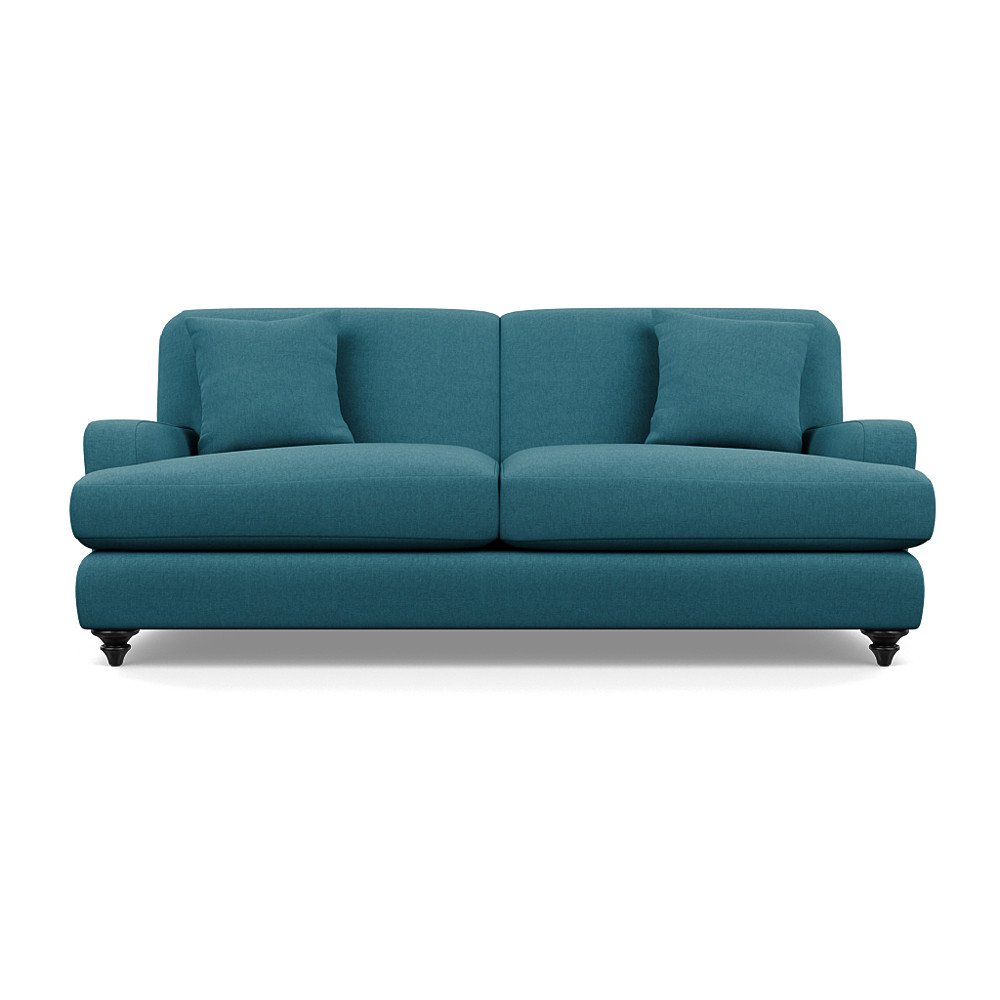 Heal's Hampstead 4 Seater Brushed Cotton Cadet Black Feet