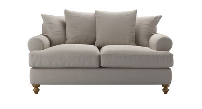 Teddy 2 Seat Sofa Bed in Stone Brushed Linen Cotton - sofa.com