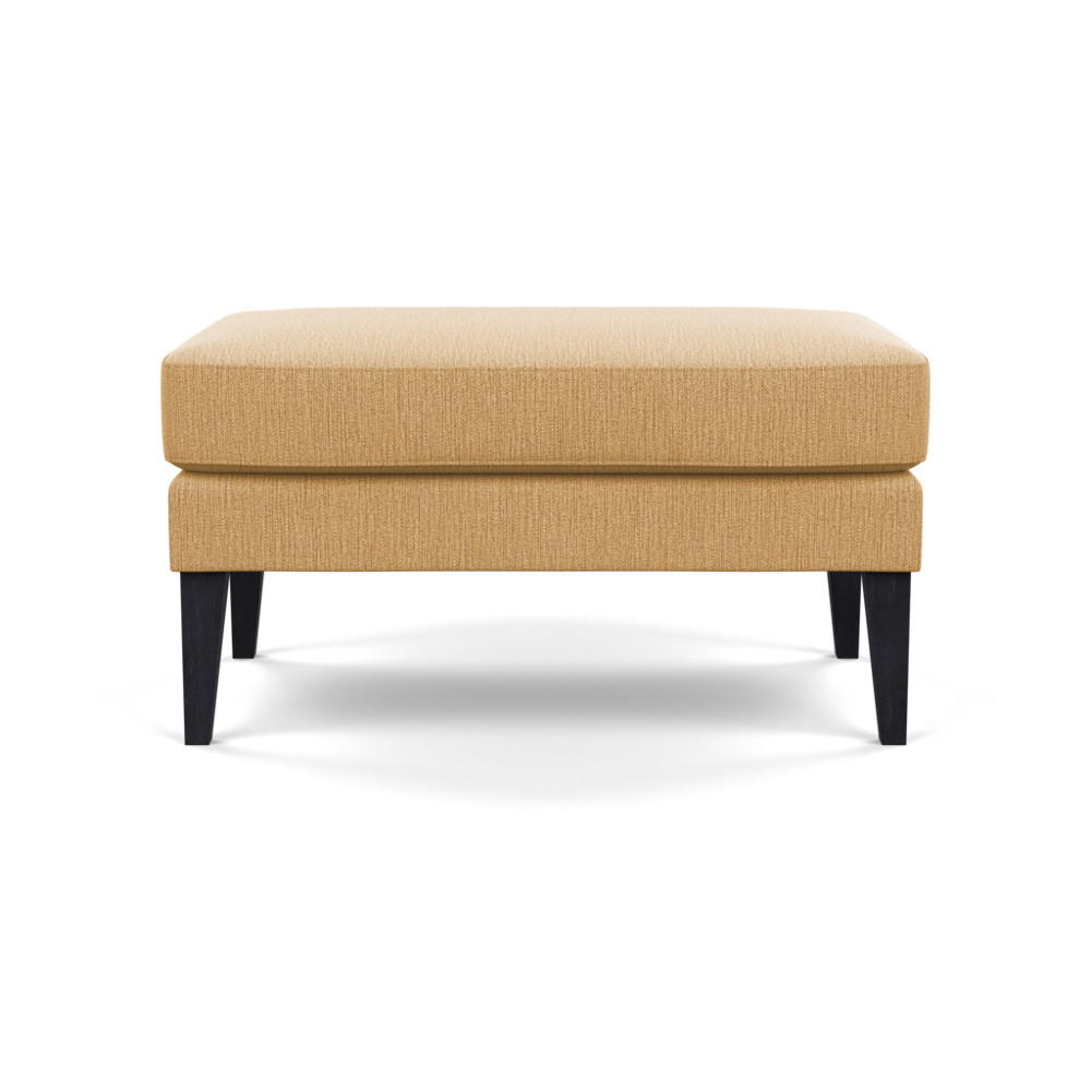 Heal's Richmond Ottoman Smart Linen Mix Sand Black Feet