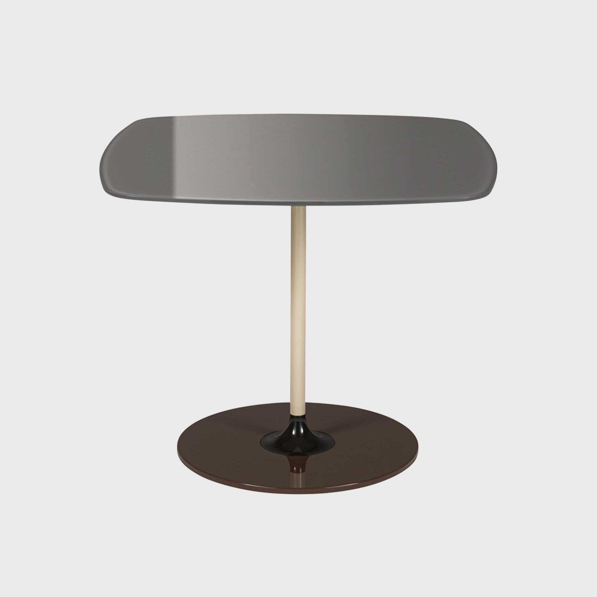 Kartell Thierry Side Table 50x50x40 Grey Glass | Barker & Stonehouse