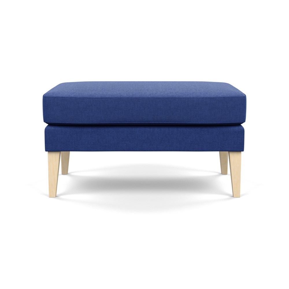 Heal's Richmond Ottoman Brushed Cotton Cobalt Natural Feet