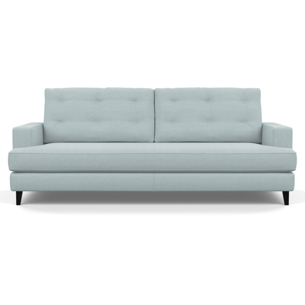 Heal's Mistral 4 Seater Sofa Brushed Cotton Mist Black Feet