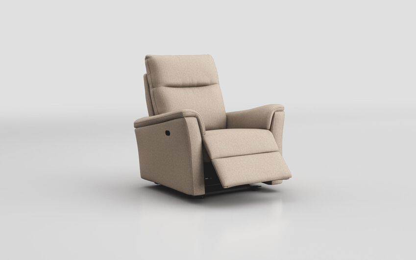 Cream Fabric Fusignano Manual Recliner Chair