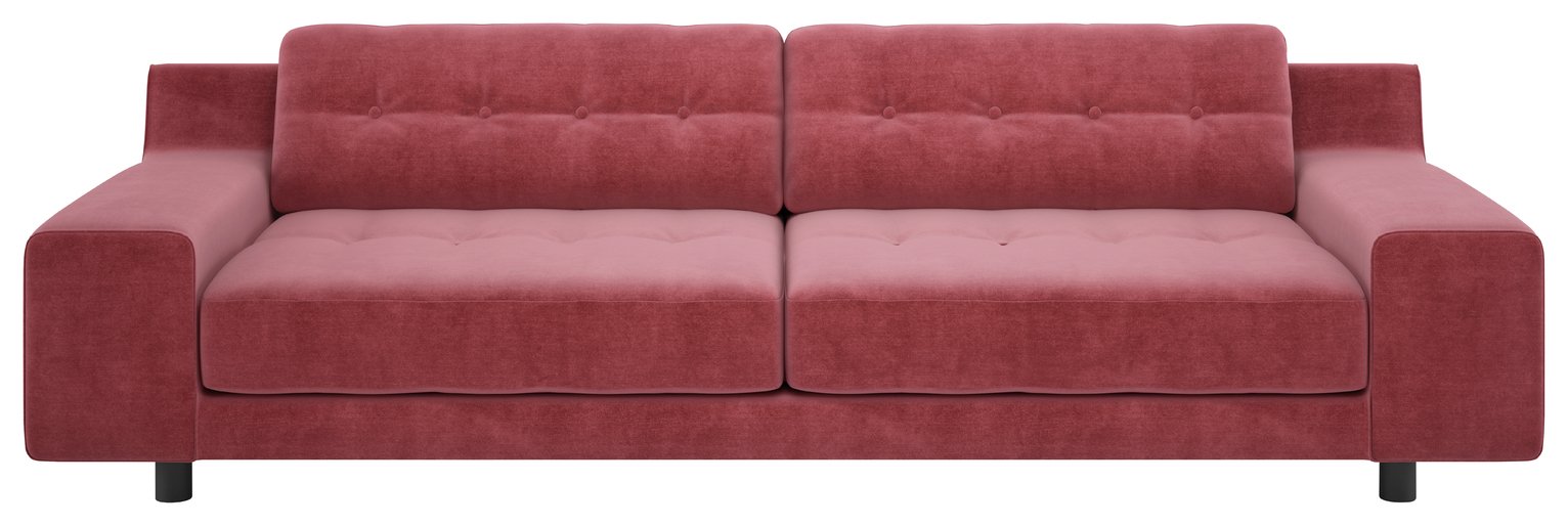 Habitat Hendricks 4 Seater Velvet Sofa - dusty rose