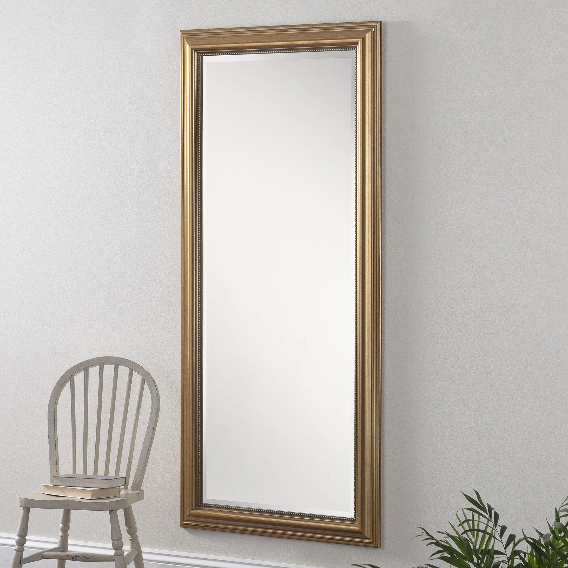 Yearn Mirrors Classic Gold Beaded Mirror 169x77.5cm