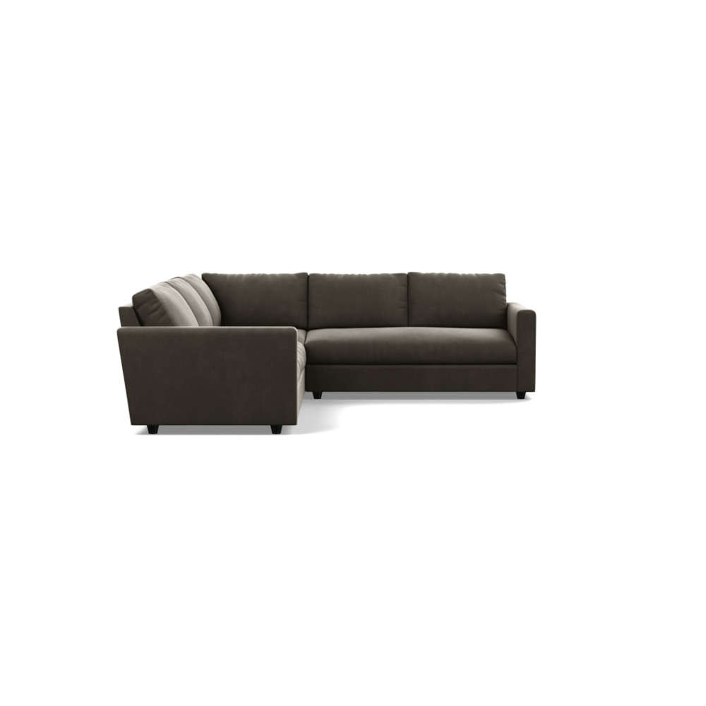 Heal's Nimbus II Large Corner Sofa Velvet Charcoal
