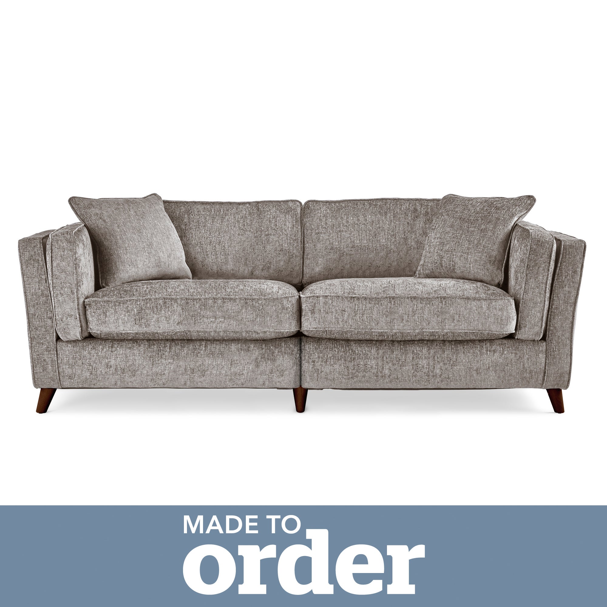 Arabella 4 Seater Sofa Luxury Chenille Grey