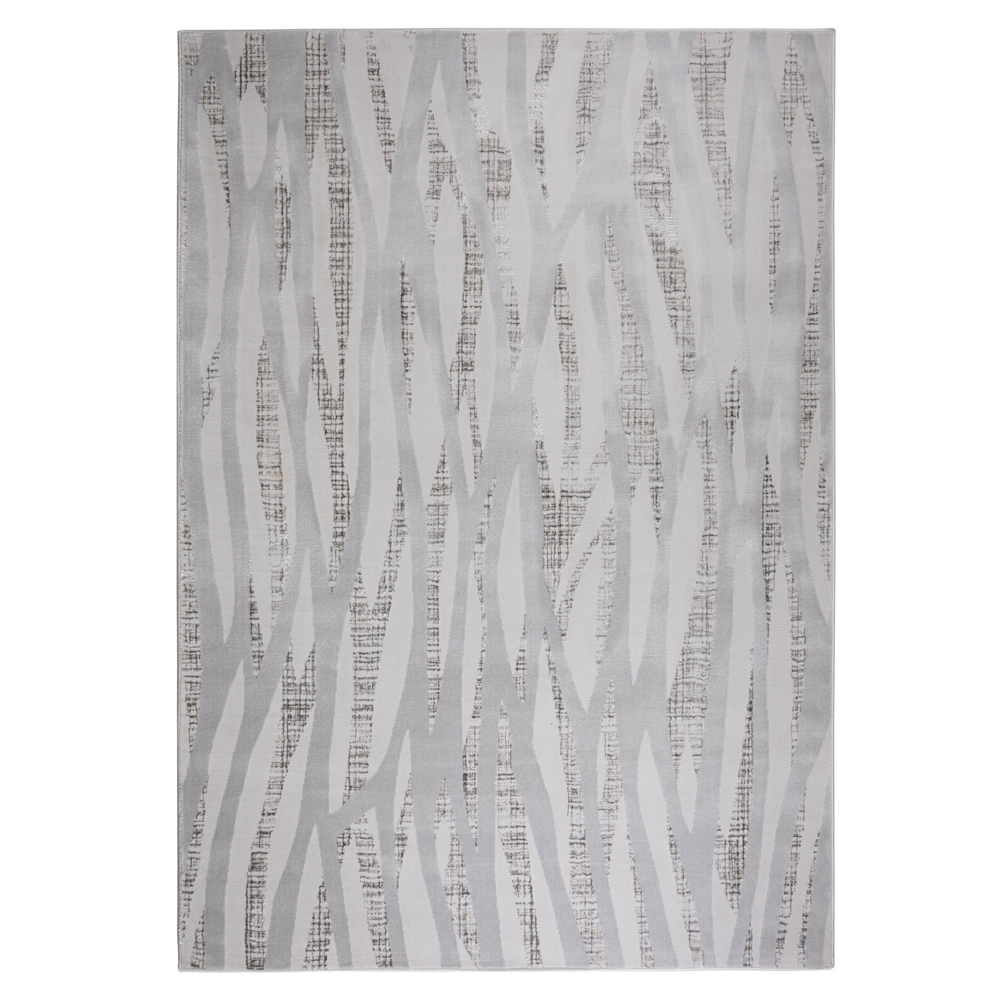 Linear Luxe Silver Rug Silver