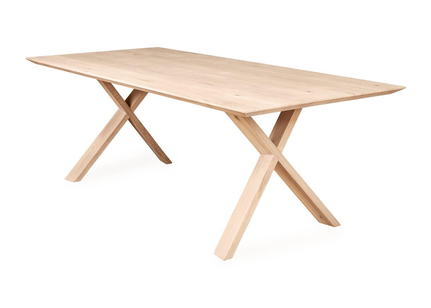 Heal's Oslo Table 220x100cm White Oiled Oak Chamfered Edge Not Filled