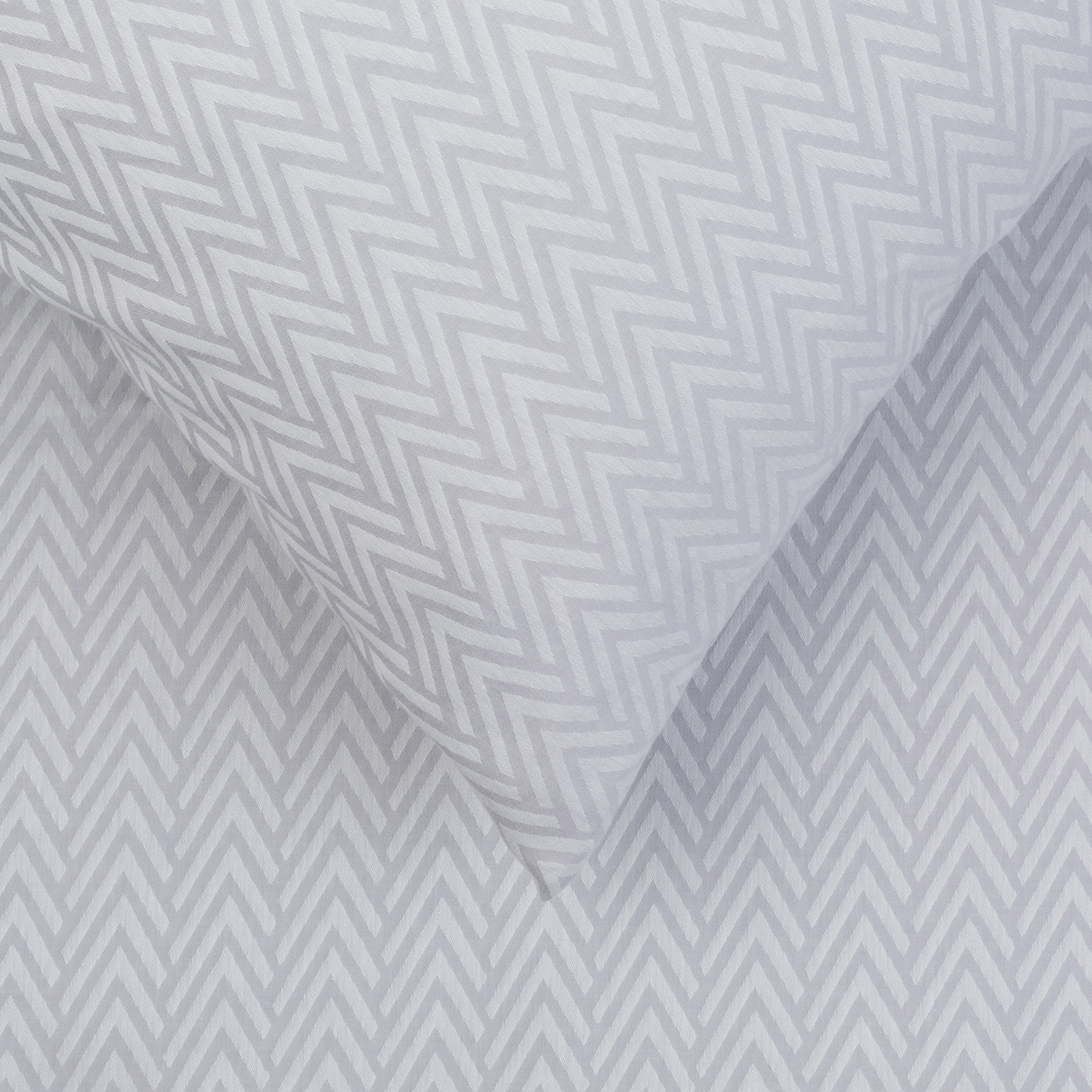 Heal's Herringbone Grey Double Duvet Cover