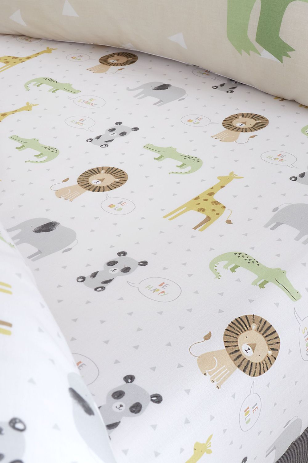 Catherine Lansfield 'Roarsome Animals' Fitted Sheet in Natural