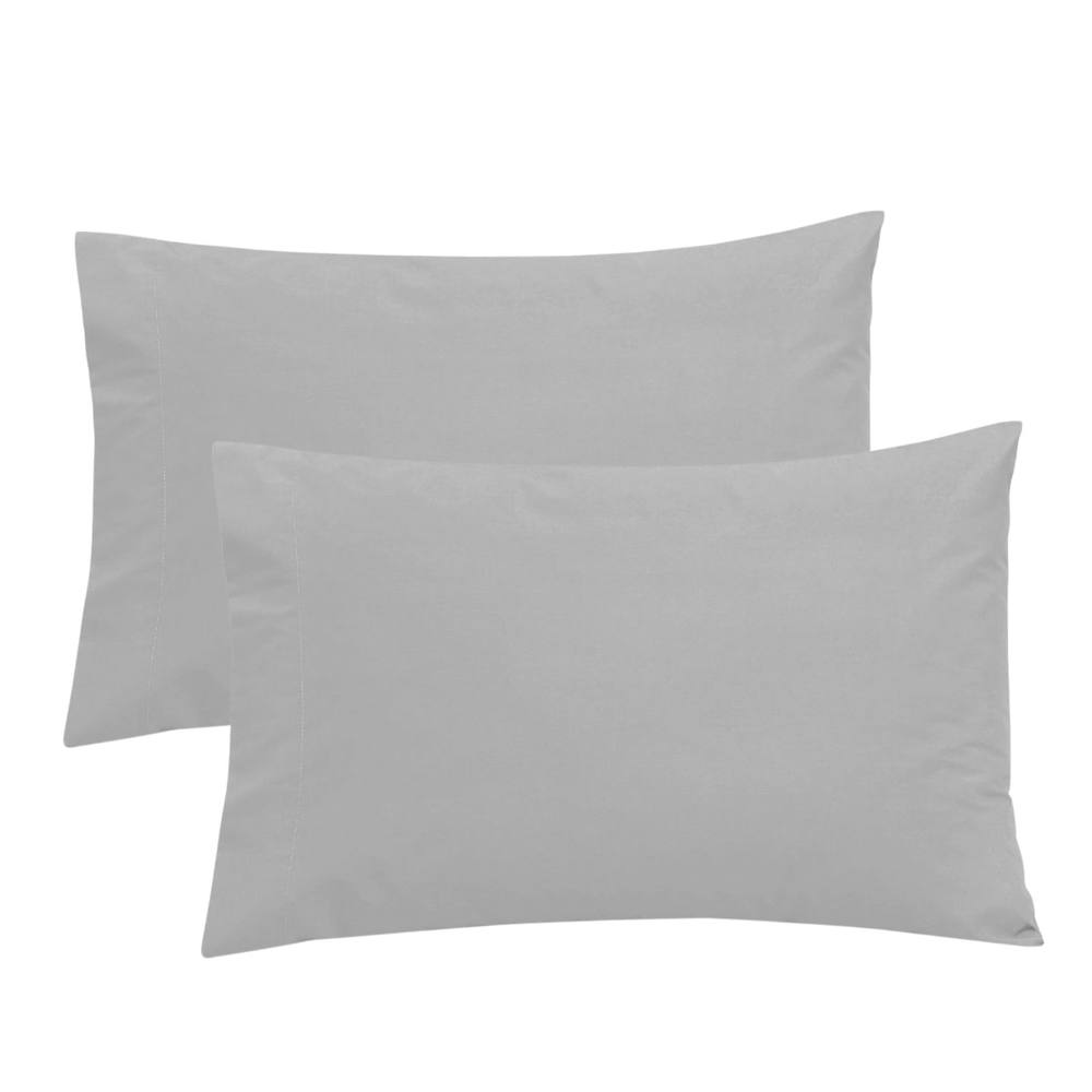 Smart Living Luxury 100% Egyptian Cotton Housewife Pillowcase Pair in Silver