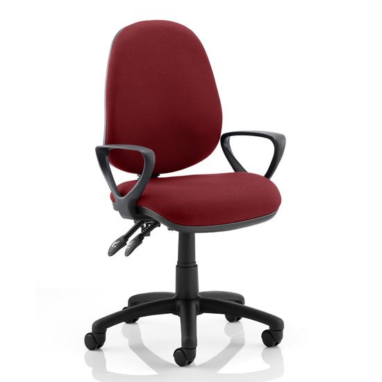 Luna II Office Chair In Ginseng Chilli With Loop Arms