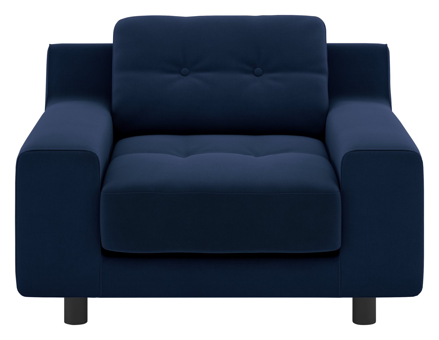 Habitat Hendricks Velvet Armchair - Navy