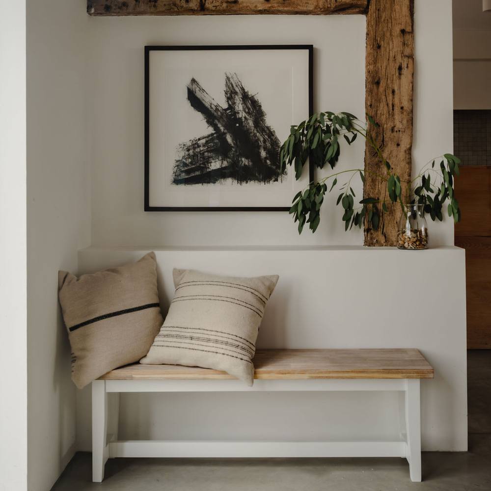 Statement Furniture Florence Solid Acacia Hardwood Dining Bench 140cm in White