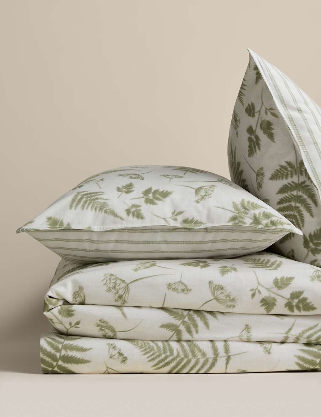 M&S Cotton Rich Fern Bedding Set Fern