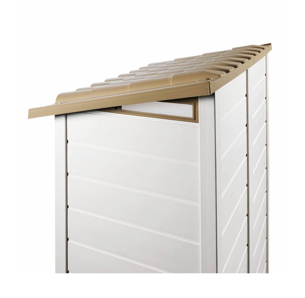 Shires Tuscany Evo 4' x 2'6" 100 Plastic Garden Storage Shed Single door in White 3