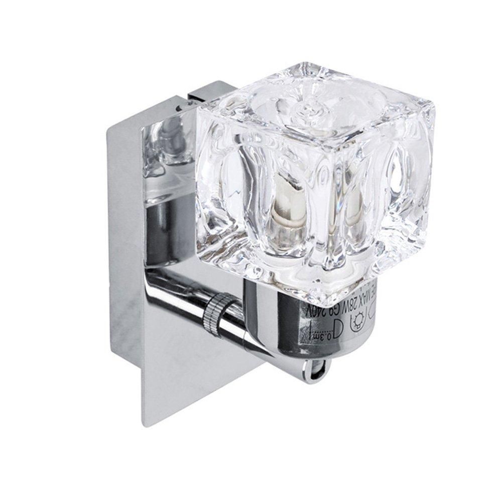 ValueLights Ritz Ice Cube Pair of Silver Indoor Wall Spotlight