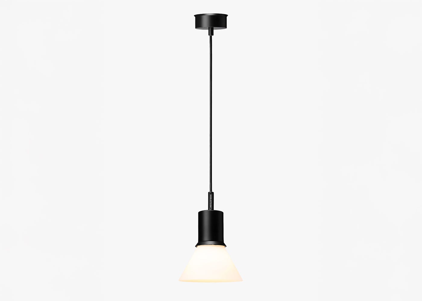 Anglepoise Type 80 Glass Pendant Light Matte Black/Opal White